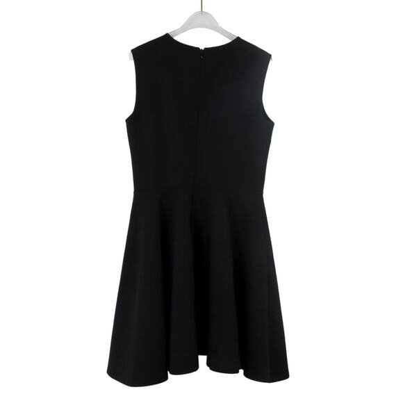 Diane Von Furstenberg Black Sleeveless Fit and Flare Mini Dress Size 8 Medium - Picture 3 of 5